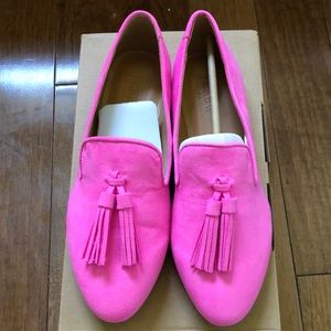 J.Crew Pink Tassel Loafers